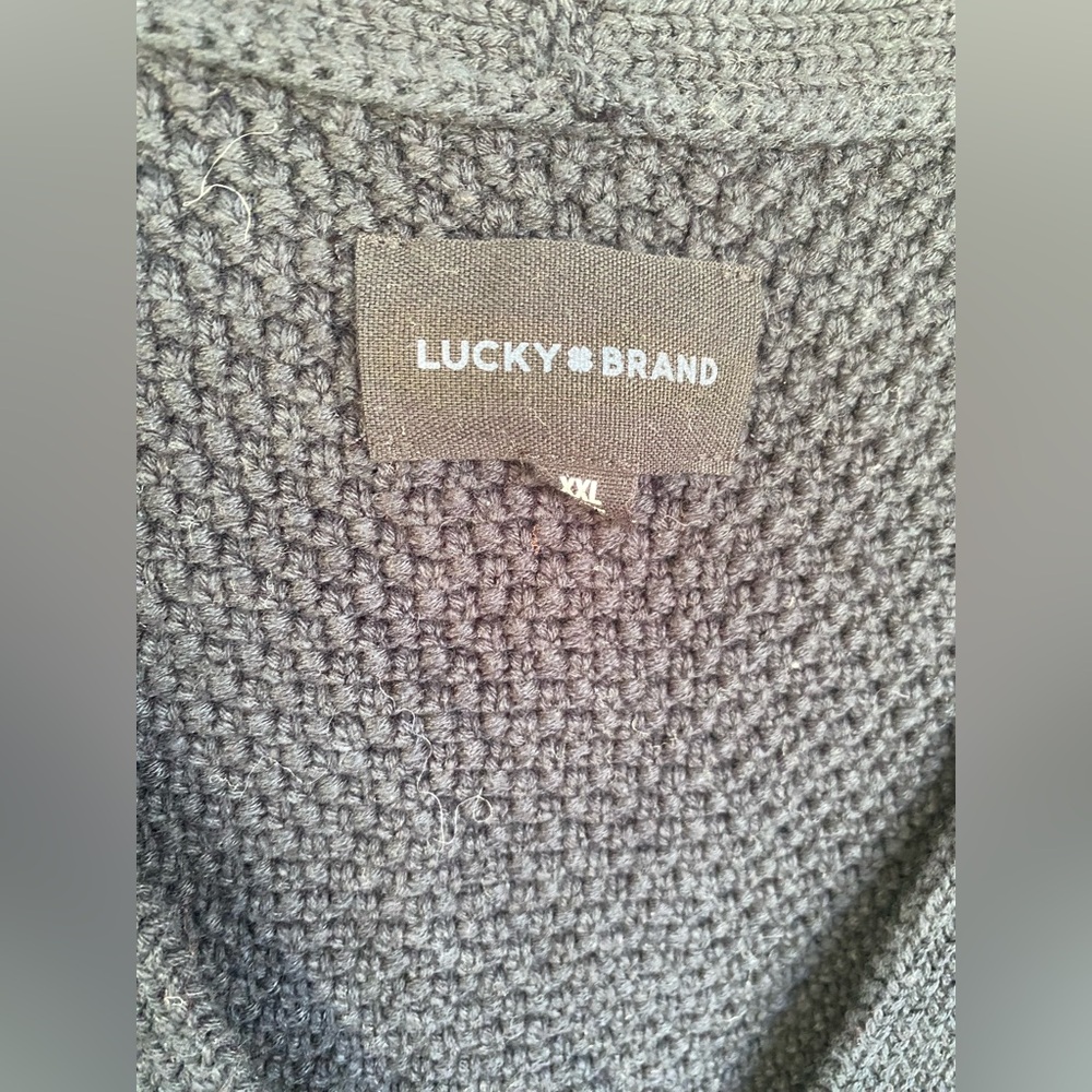 Lucky Brand Jacquard Cotton Cardigan BNWT XXL - Picture 4 of 7